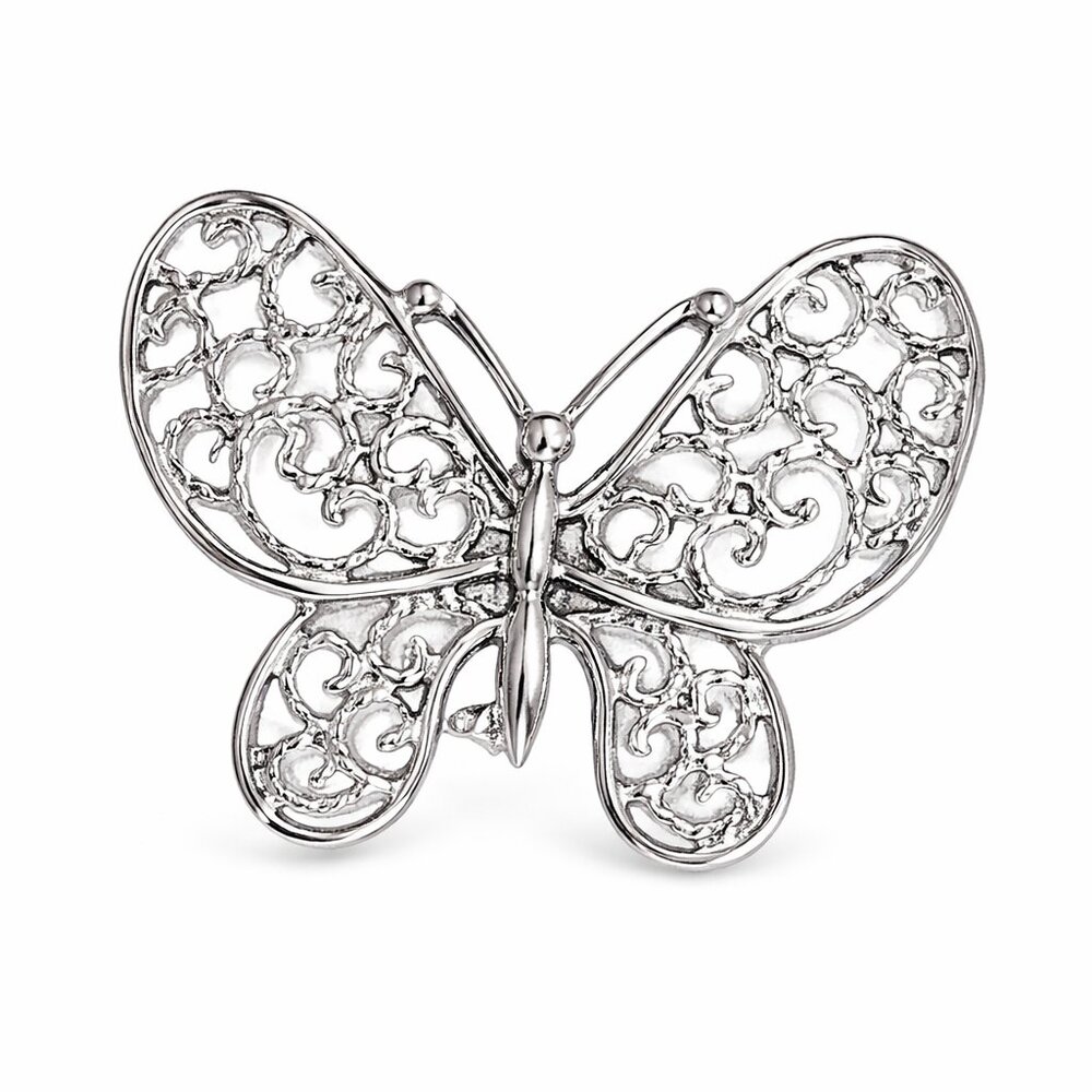 Vintage Signed Gerry‎ Silver Butterfly Brooch